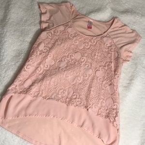 Pink lace top